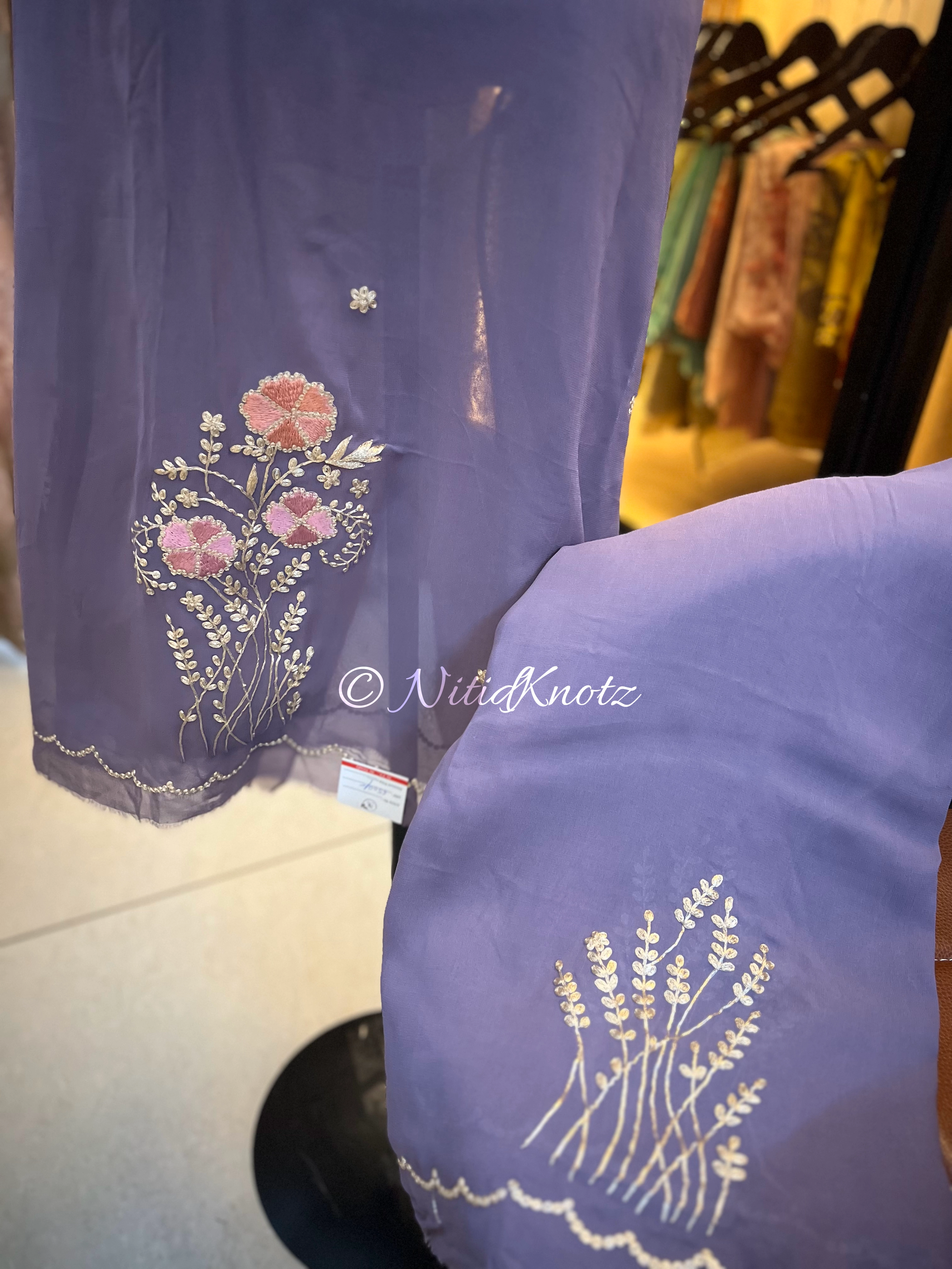 Heather Shaded Georgette Suit